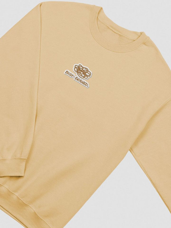 BUSY-BRAINED embroidered crewneck (brass bubble design) product image (1)
