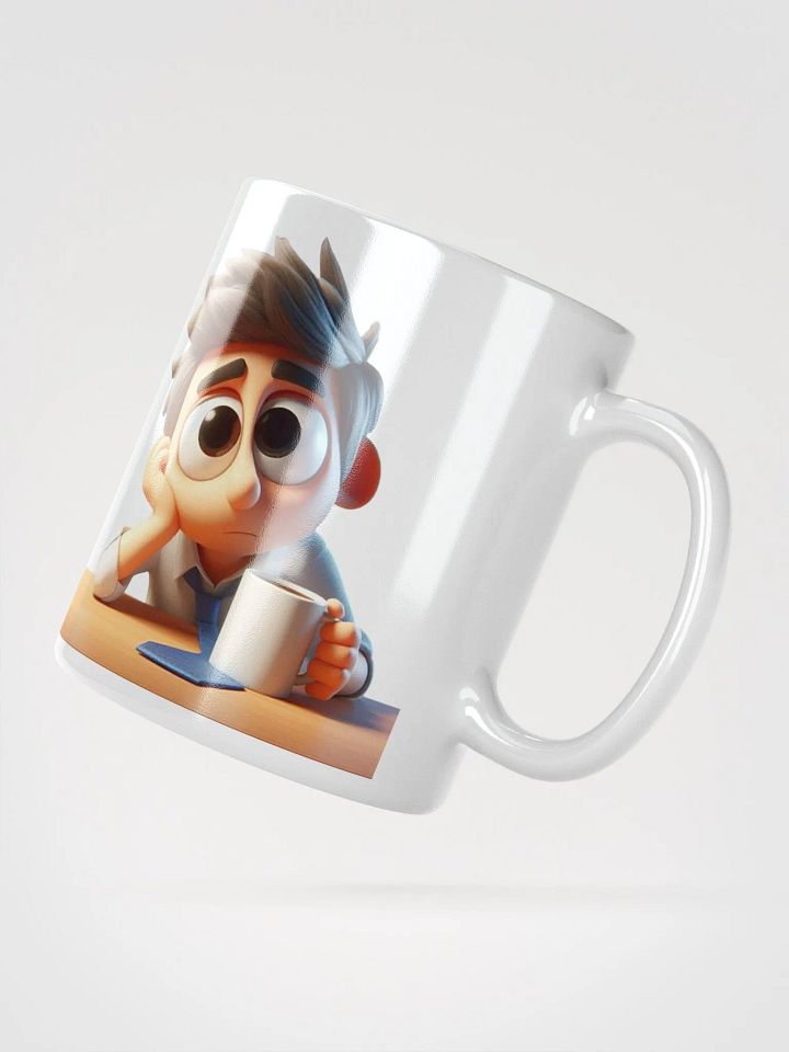 Bored Office Worker #Statement Glossy Mug - White product image (4)