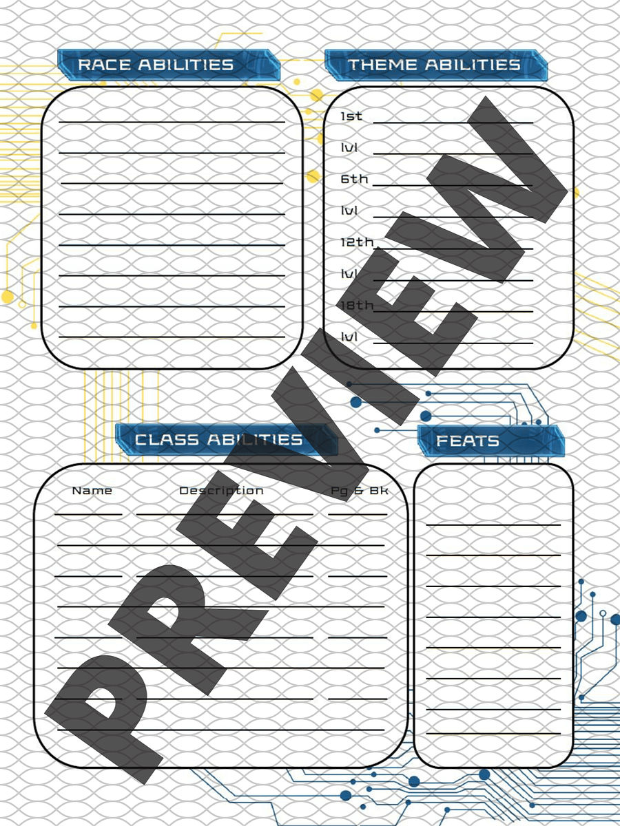 Starfinder Compatable Character Sheet product image (4)