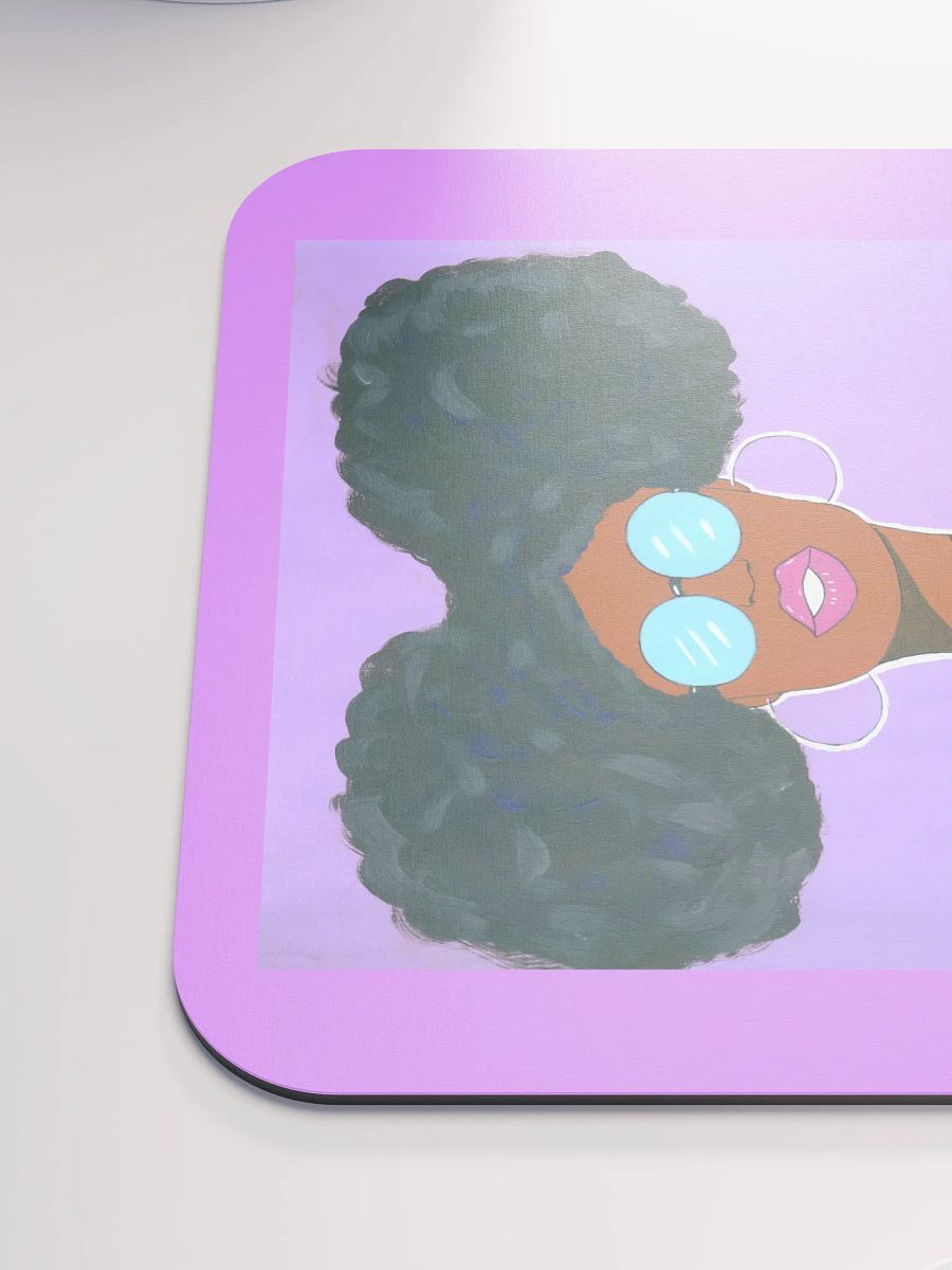 Afro American girl (art by Dina R.) - acrylic painting picture - Classic Mouse Pad product image (6)