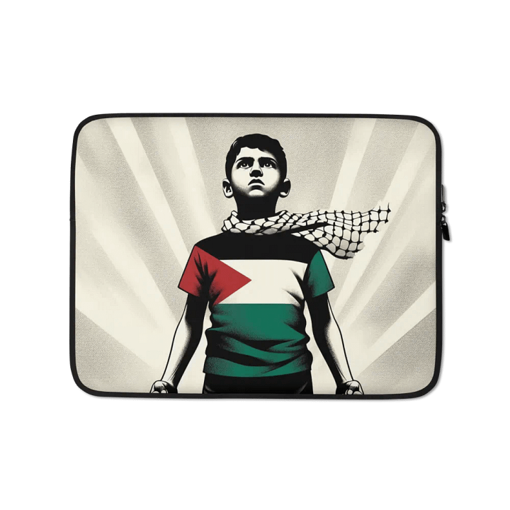 Freedom Fighter Laptop Sleeve | AI Design FREE PALESTINA product image (1)