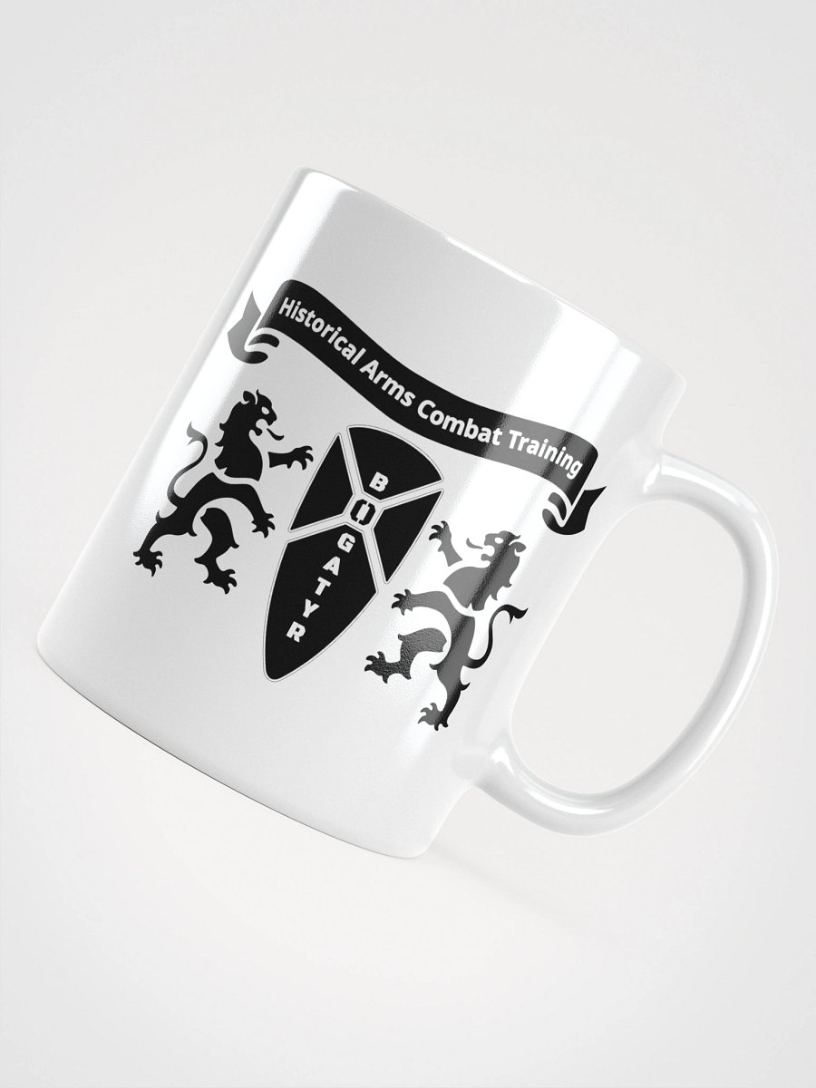 White Glossy Mug - black HACT logo product image (10)
