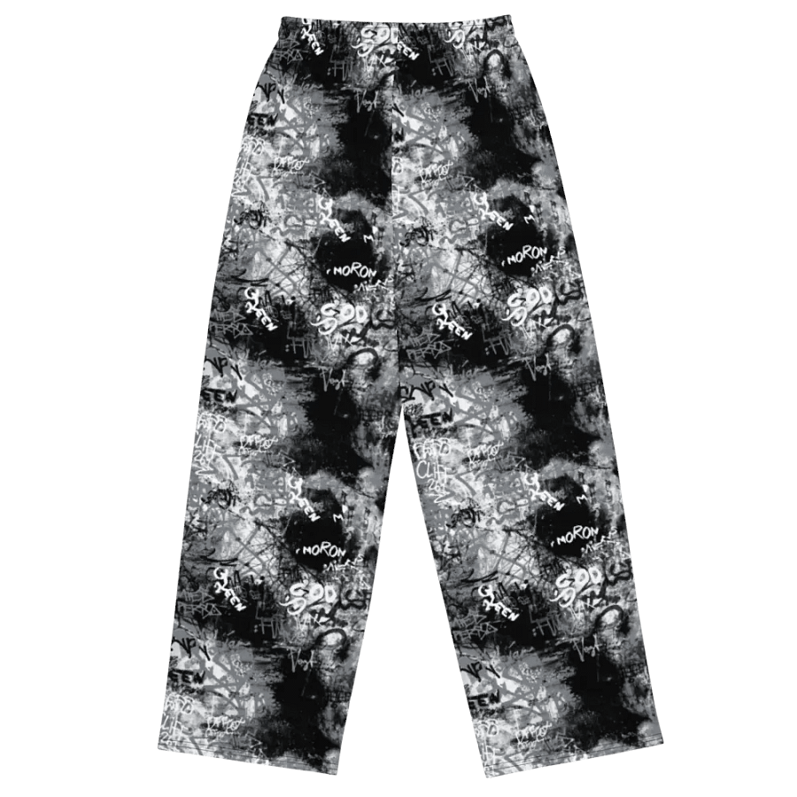 Black and White Graffiti | Unisex Wide-Leg Pants product image (6)