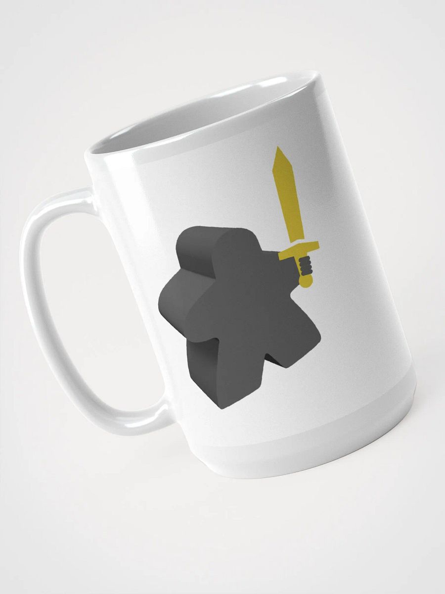 Funny Meeple Star Review Board Game Mug, large 15oz Coffee Cup for Board Gamers, Meeple Warrior product image (5)
