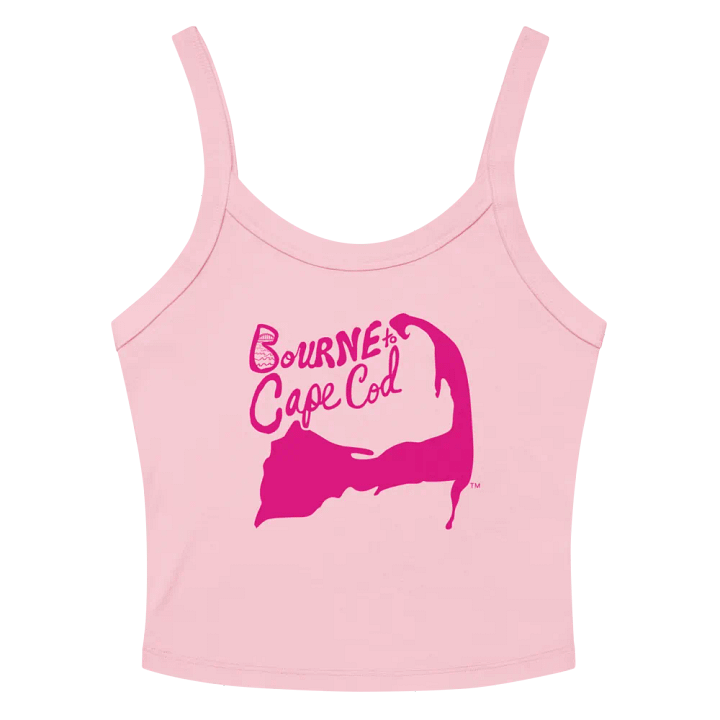 BOURNE to Cape Cod™ | Women’s Micro-Rib Tank | Coastal Cool with a Flattering Fit | Vibrant Pink Logo product image (18)