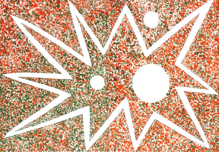 Orange on Green Green on Orange (2008) on canvas (24" x 36") product image (1)
