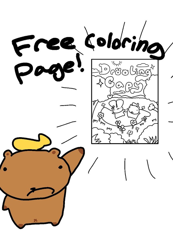 FREE Drooling Capy Coloring Page! product image (1)