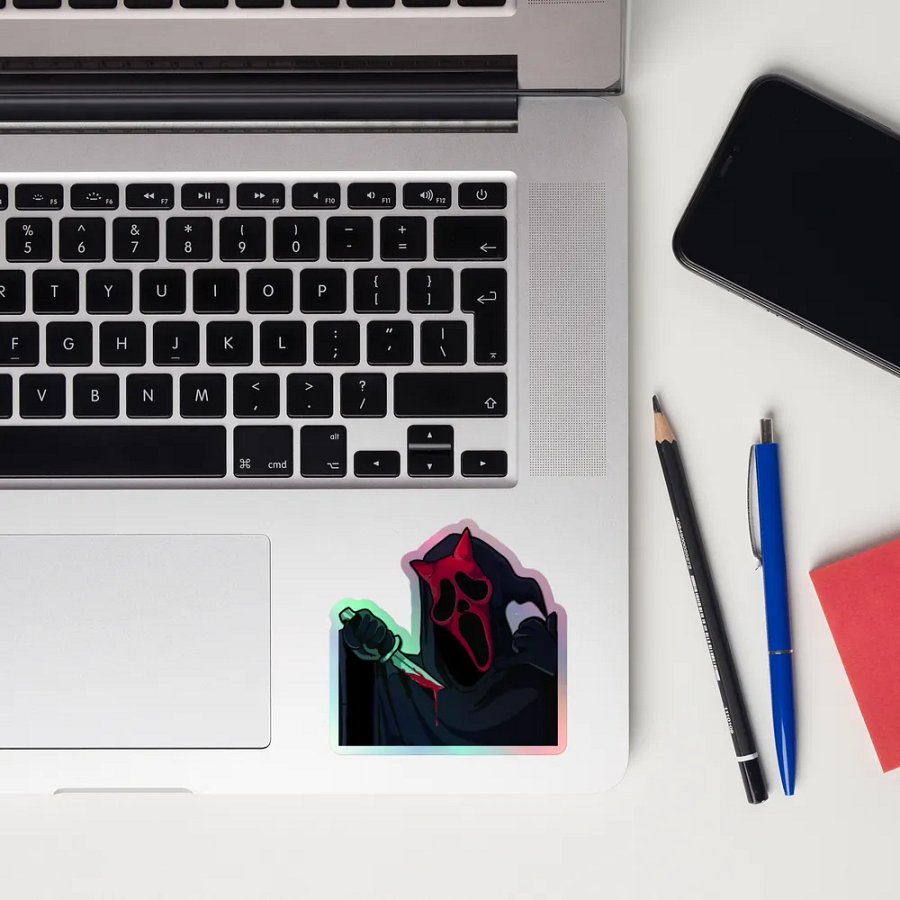 Menacing Masked Villain Holographic Sticker Sheet product image (12)
