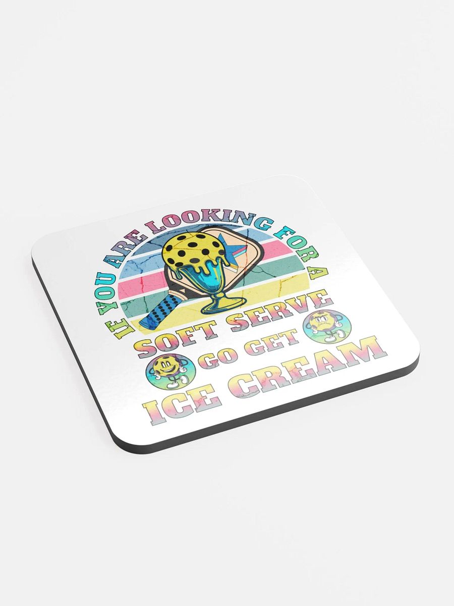 Soft Serve Go Get Ice Cream Pickleball Sweet Serve Coaster product image (2)