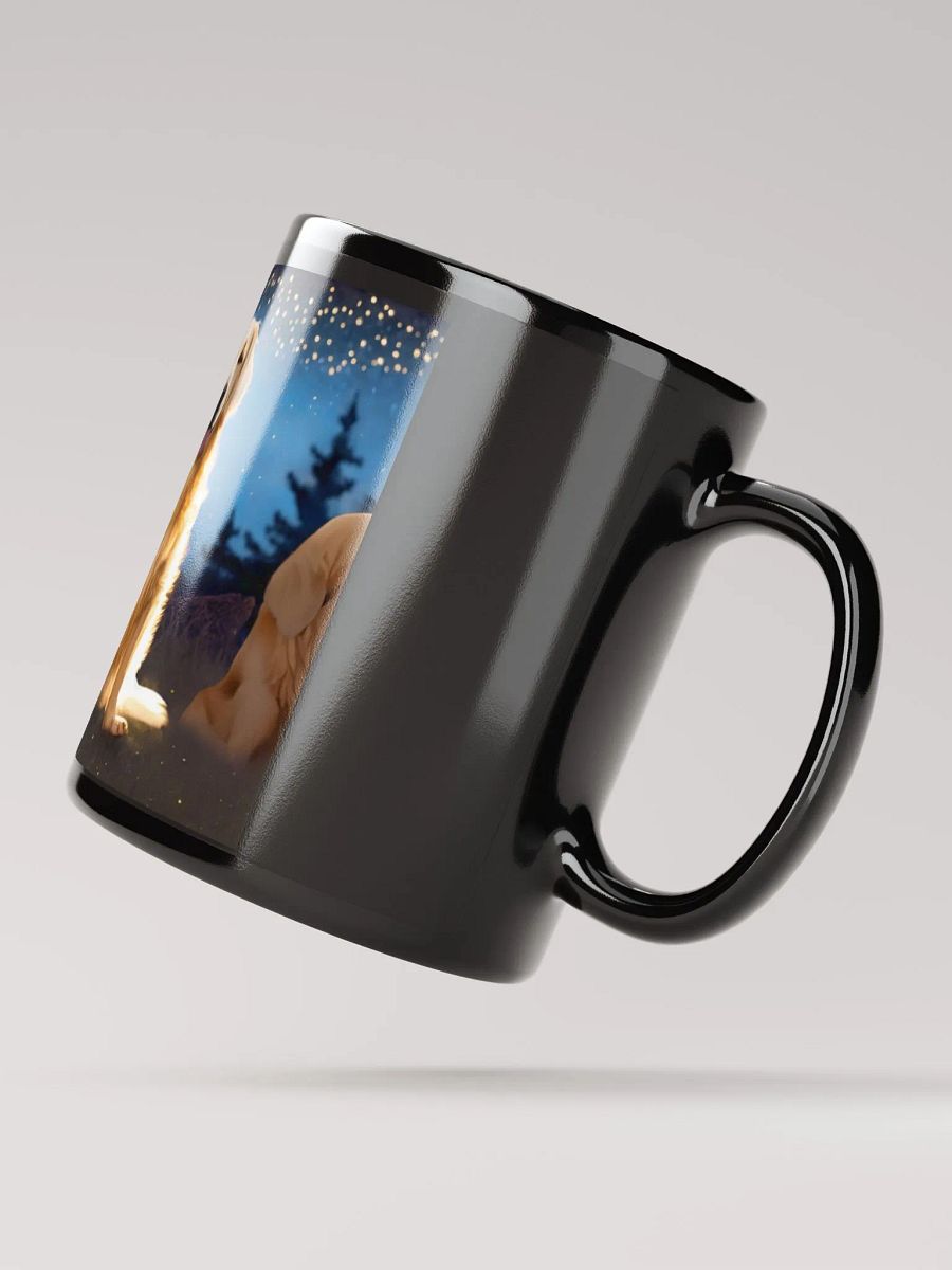 Campfire Design Companion: a Golden Retriever Black Glossy Mug for Dog product image (4)
