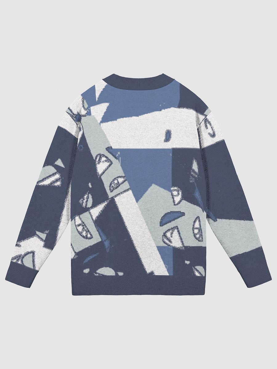 Miniaday Designs Abstract in Blue Knitted Sweater Without Pockets product image (9)