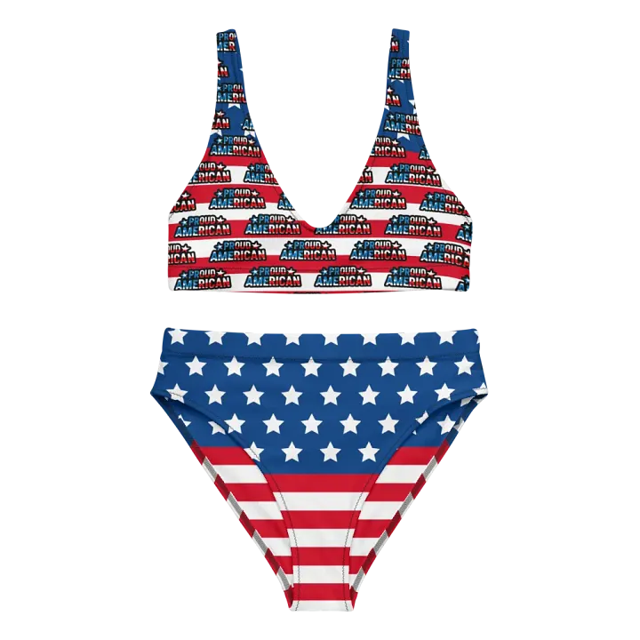 Women's High-Waisted Bikini: Proud American product image (1)