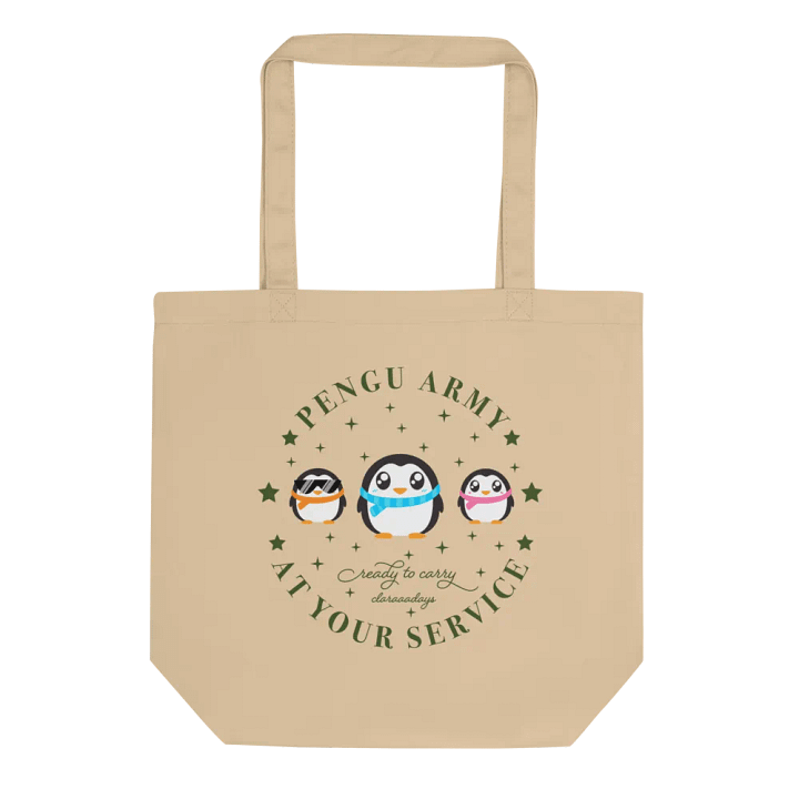 Pengu Army Beige Tote Bag product image (1)