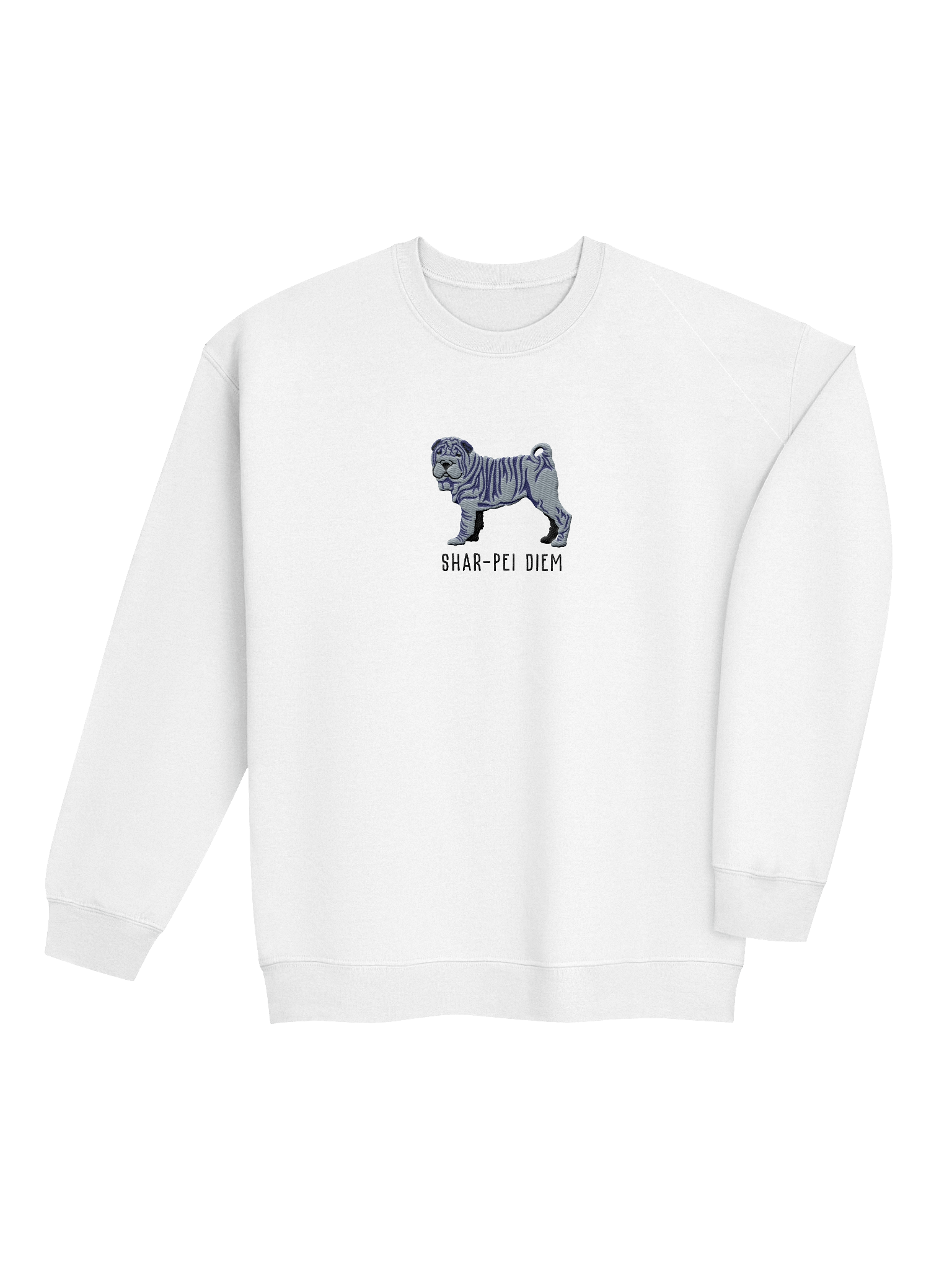 Shar-Pei Diem(2) Sweatshirt (Embroidered) of a Chinese Shar-Pei(Blue) product image (24)