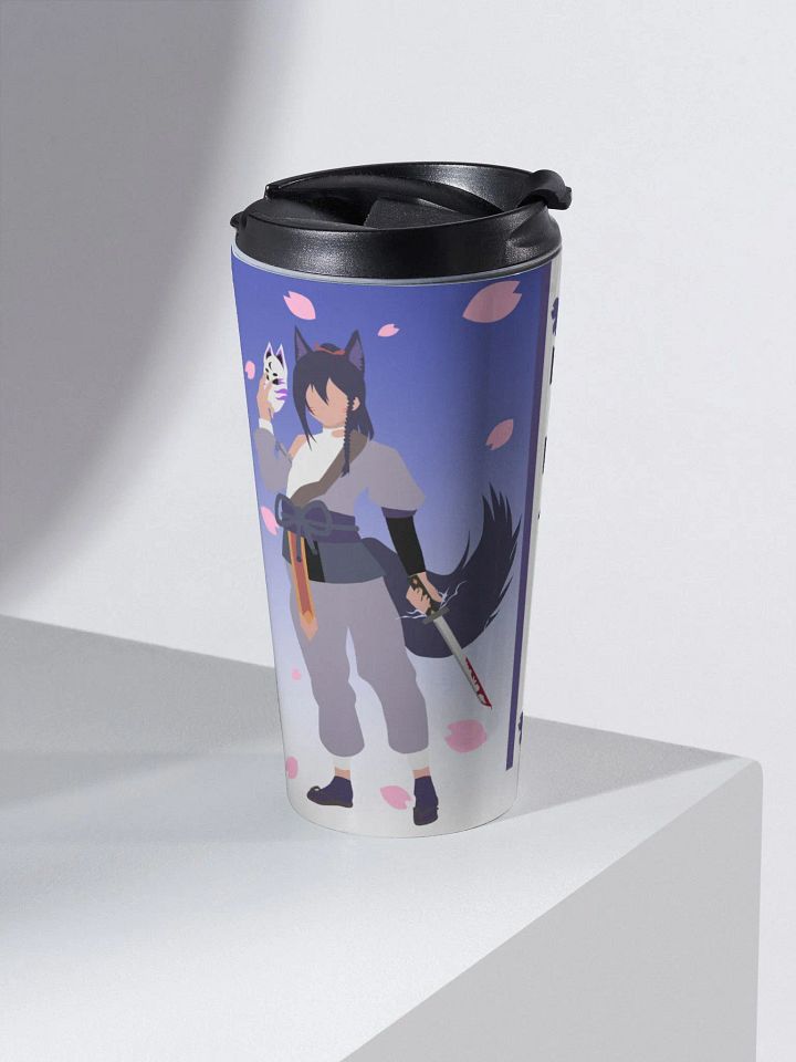 Stainless Steel Travel Mug - LowPro | Light Mode | Blue Fade product image (2)