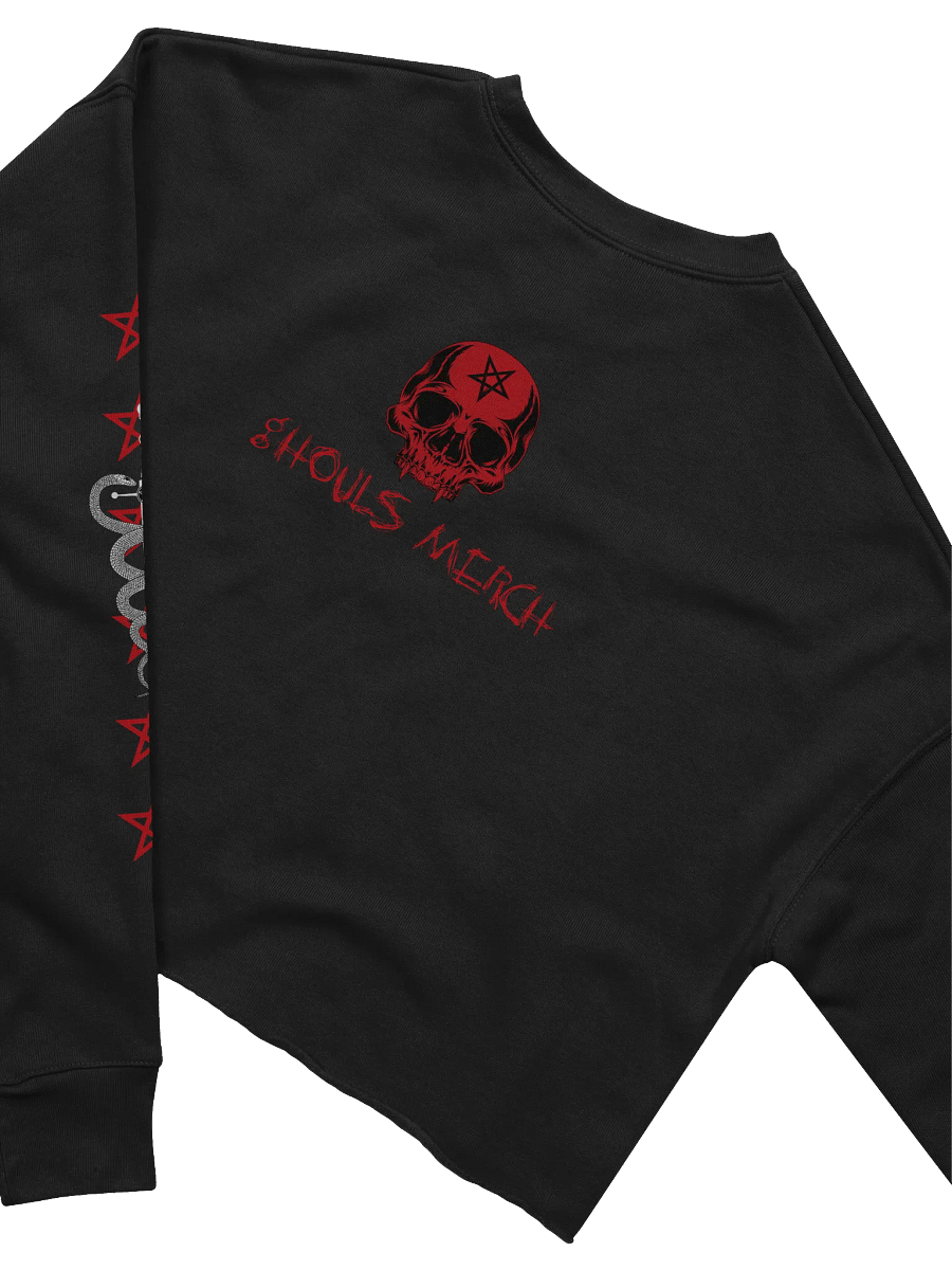 Baphomet Infernal Devotion Women's Fleece Crop Sweatshirt product image (4)