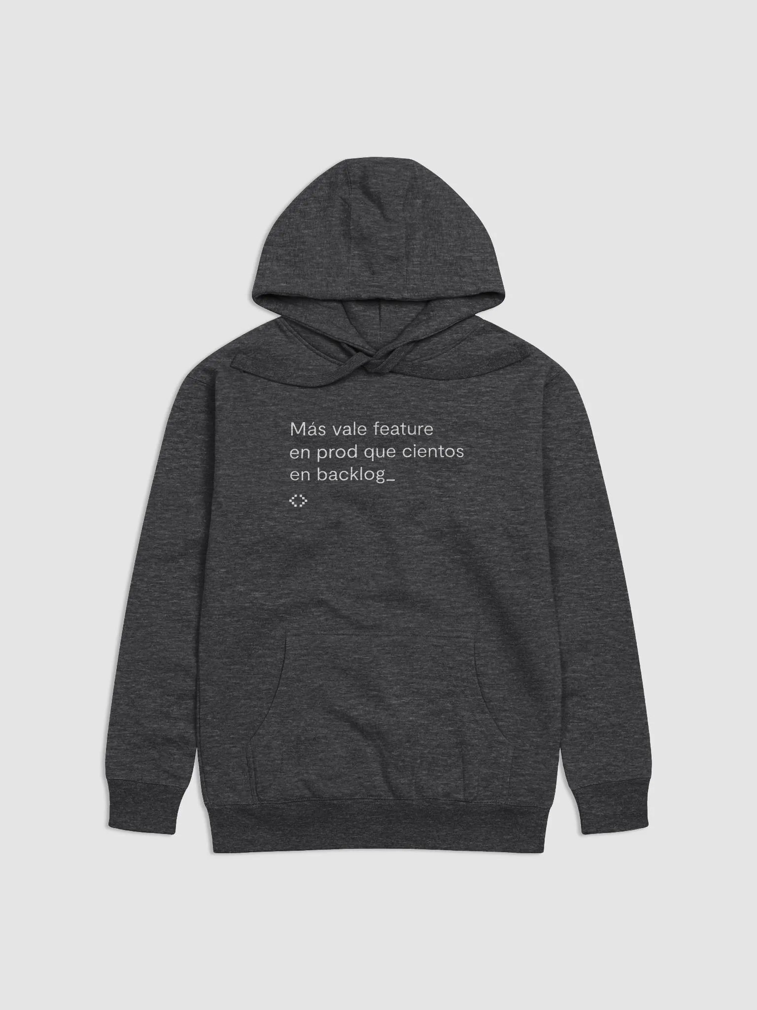 Sudadera agustera "Más vale feature en prod que cientos en backlog" product image (2)