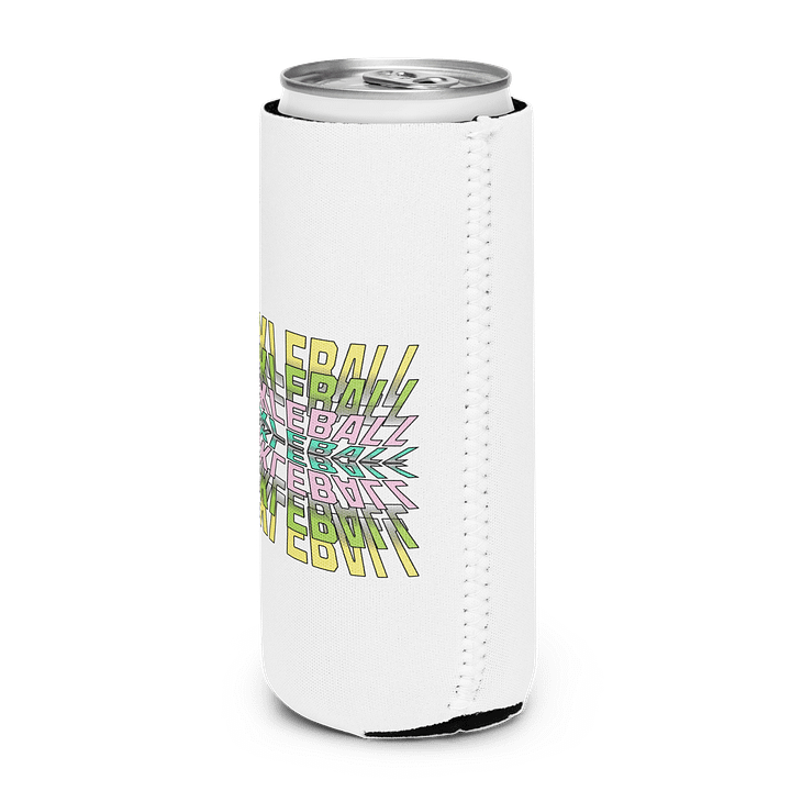 Pickleball Stacked Reflective Coozie Can Cooler product image (2)