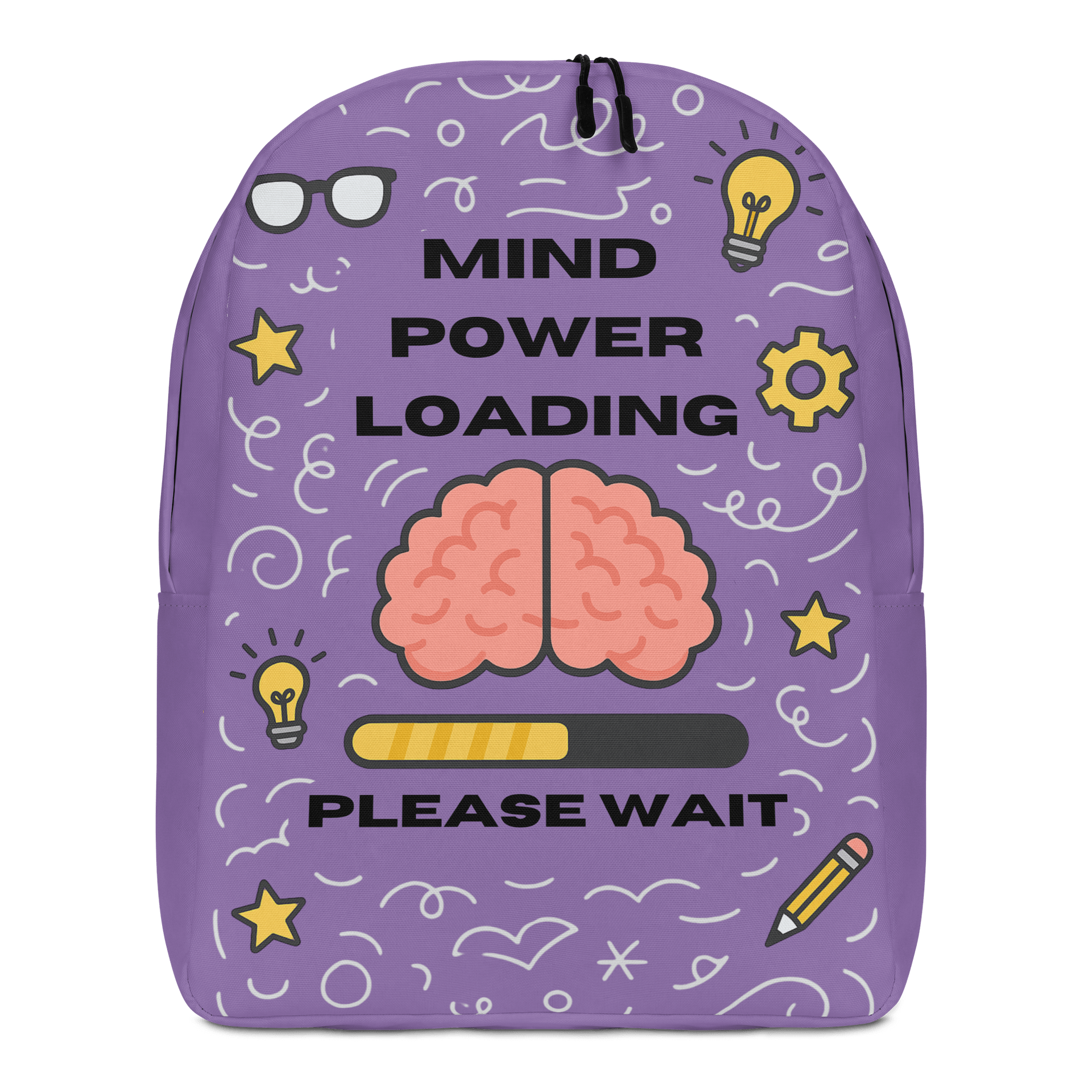 Mind Power Loading… Please Wait Backpack (Soir Purple) product image (3)