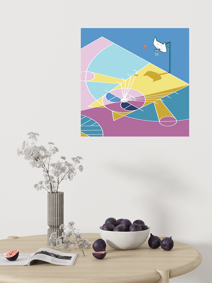 Basketball Court Art Print product image (6)