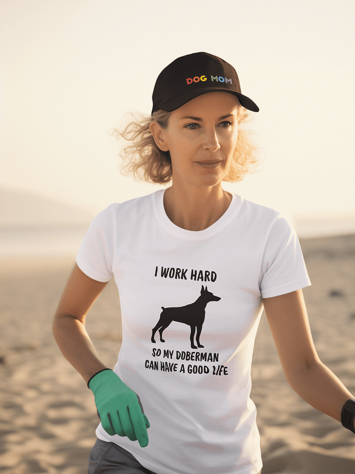 Dog Mom, Vibrant rainbow letters Yupoong Dad Hat product image (2)