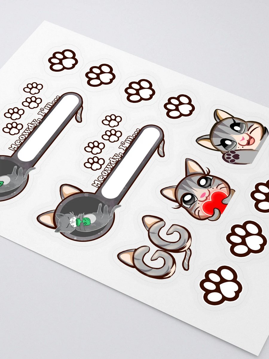 Gray Kitty Gaming Stickers product image (2)