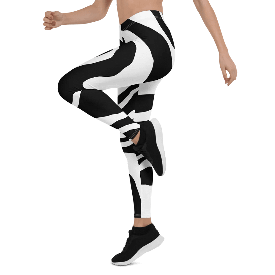 B/W Monochrome Waves Leggings product image (11)