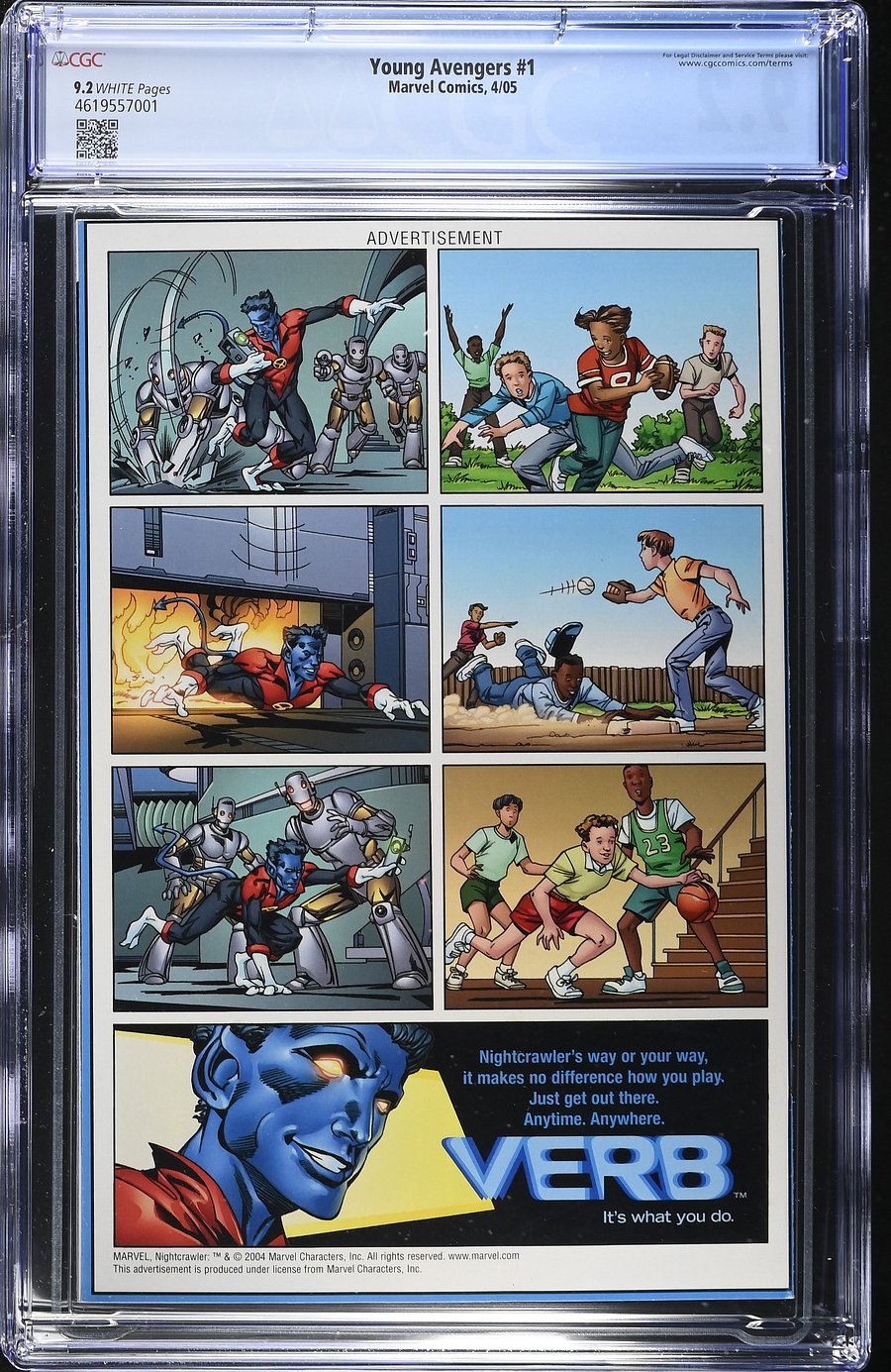 Young Avengers #1 (April 2005) – 9.2 CGC – First Team Appearance of the Young Avengers (Patriot, Hulkling, Wiccan, Iron Lad, Asgardian, Kate Bishop) product image (2)