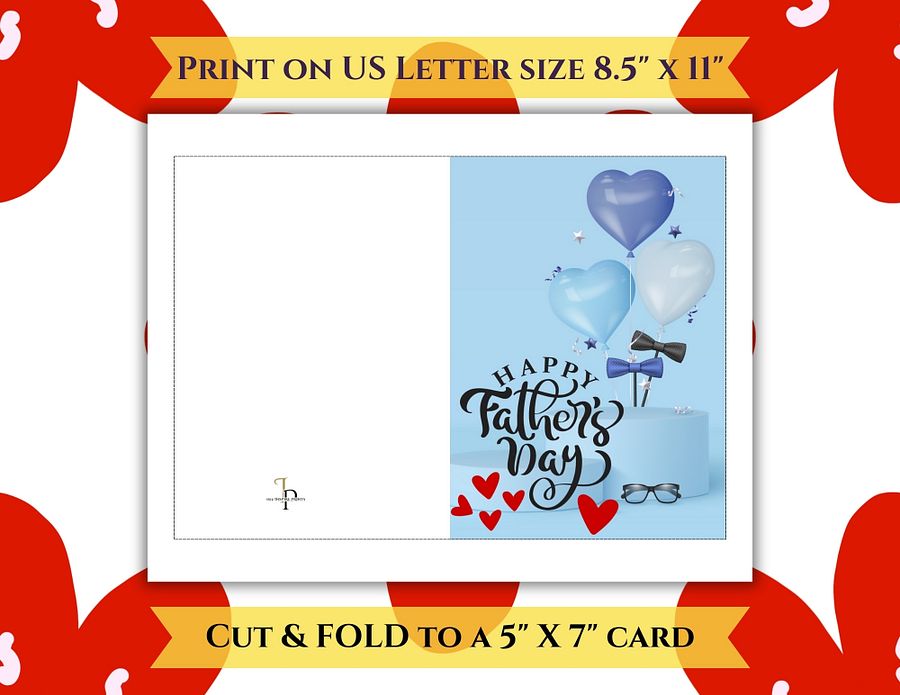 Balloons & Bow Ties Father's Day Card product image (2)