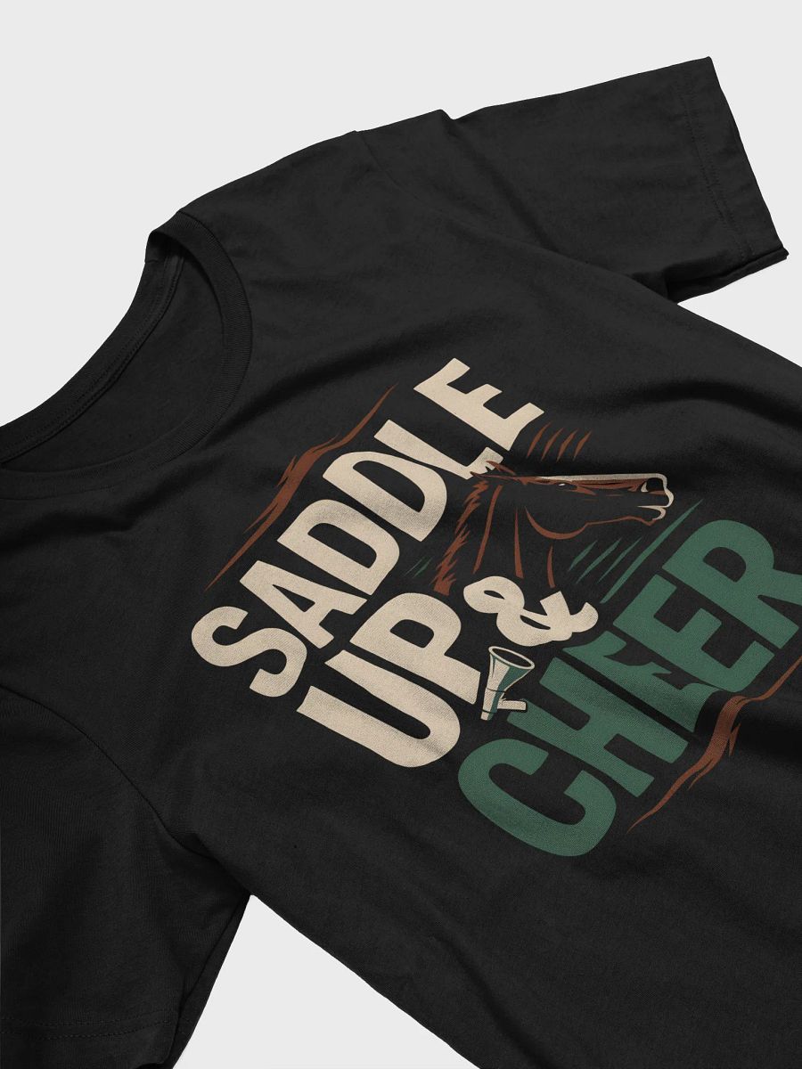 Saddle Up And Cheer Graphic Tee | Western Spirit Horse Design product image (3)