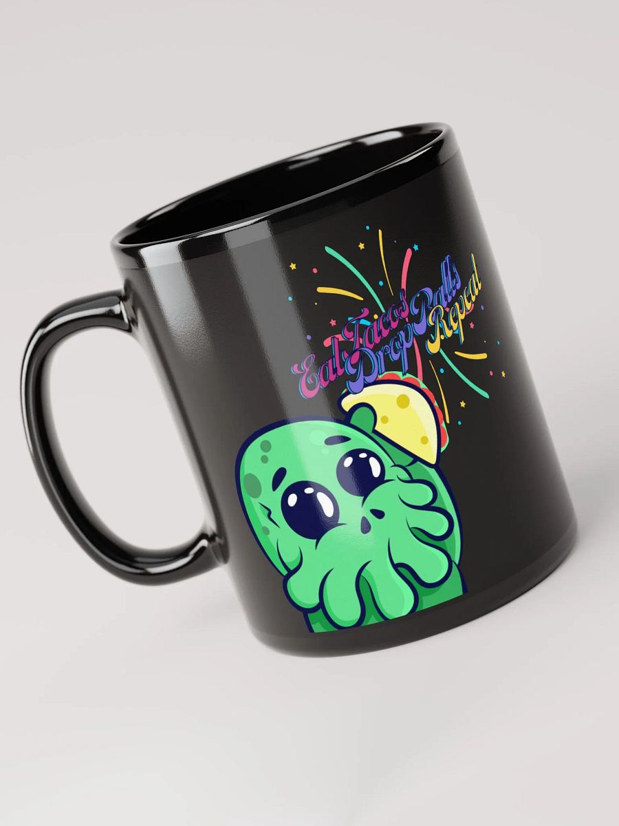 Eat Tacos Black Glossy Mug product image (6)