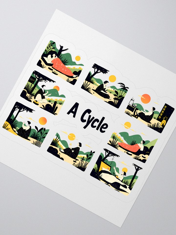 Nature-Inspired Life Cycle Art | Harmonious Illustration Sticker product image (5)