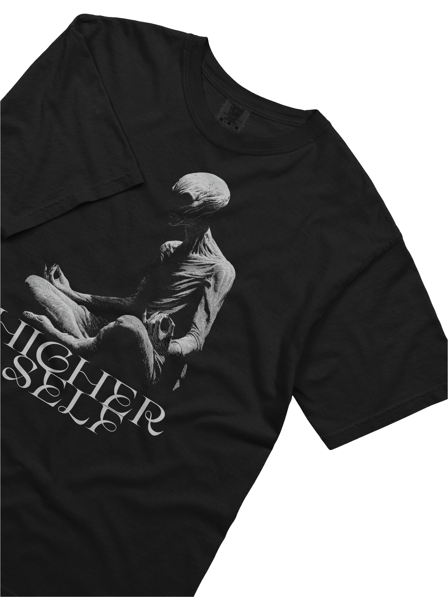 HIGHER SELF, Meditating Alien Extraterrestrial, UFO, UAP, Meditation, spiritual soul T-Shirt product image (5)