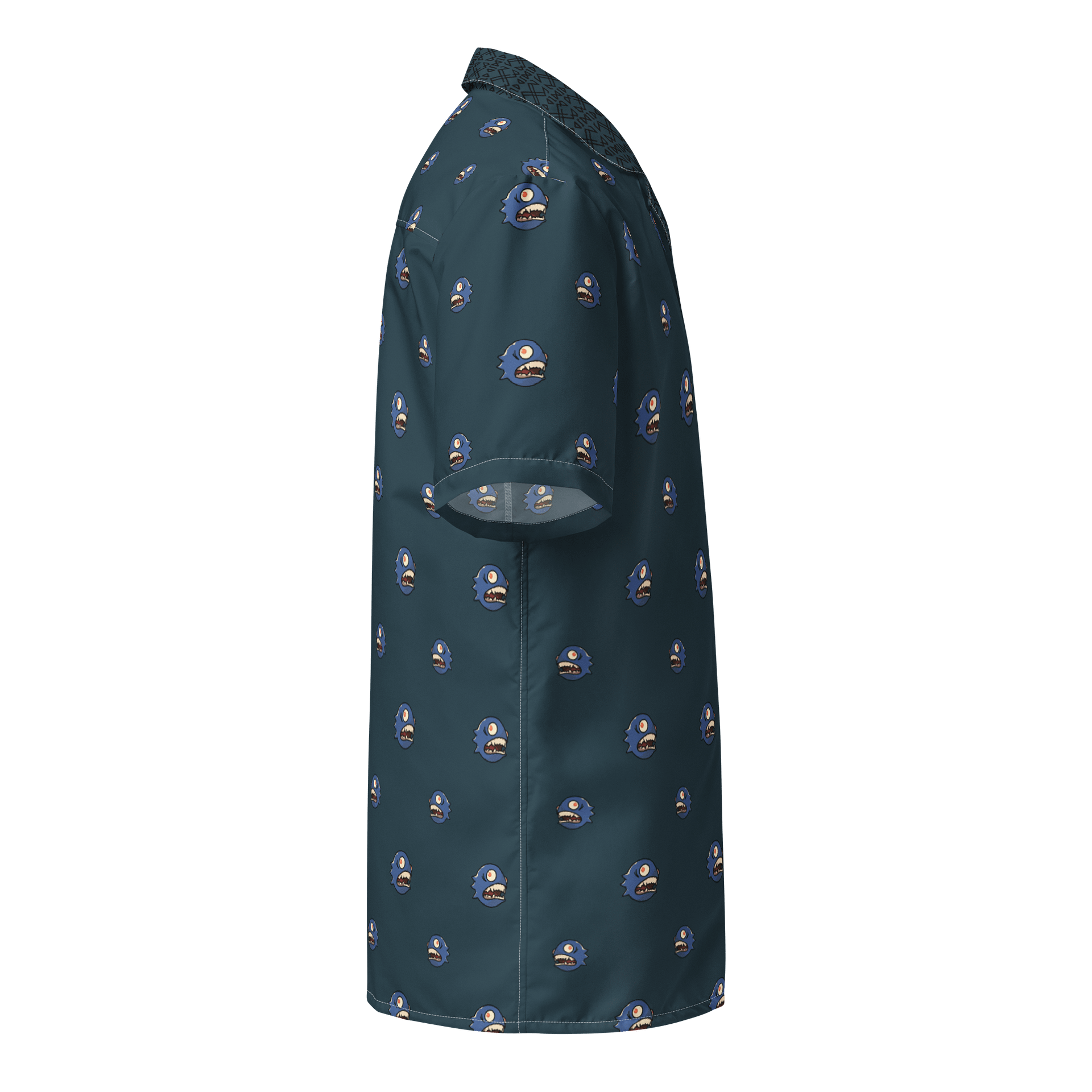 "Curse of the Chomp" – Hawaiian Shirt – Deep Slate product image (8)