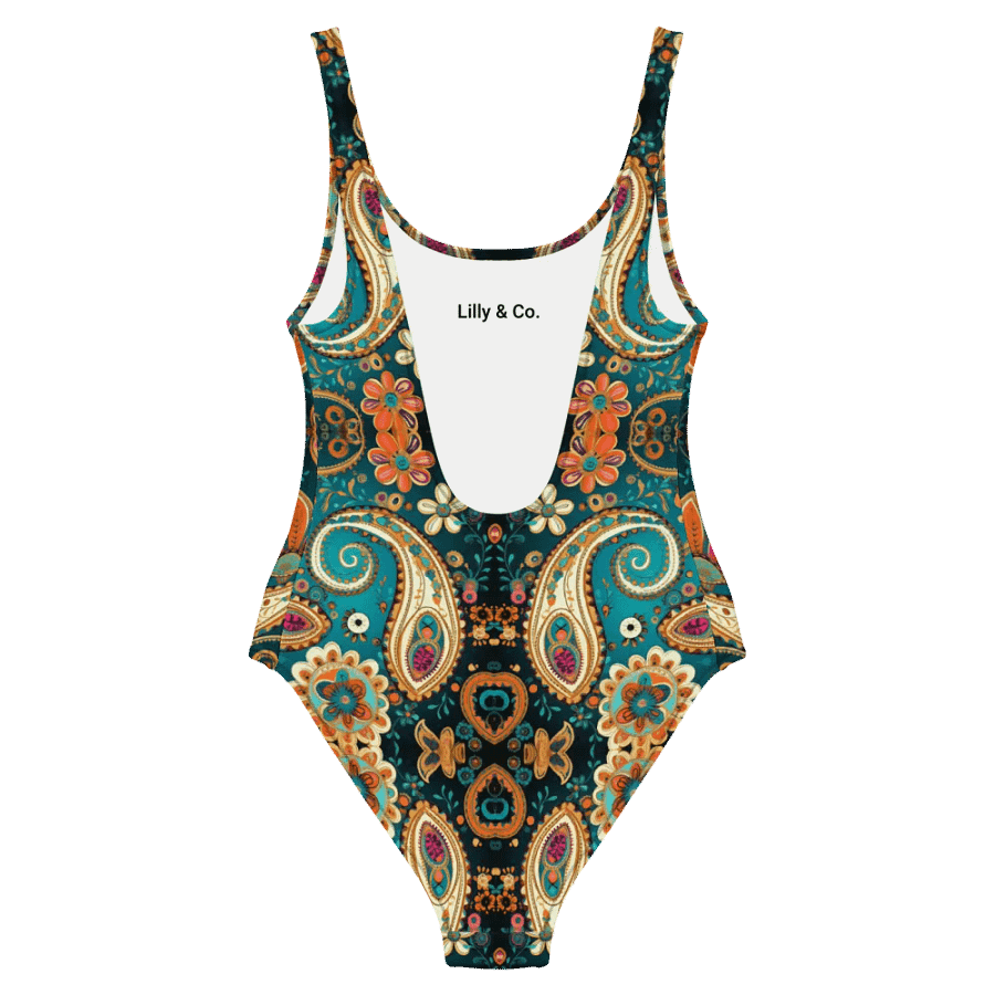 Boho Chic Paisley Paradise One-Piece Swimsuit product image (6)
