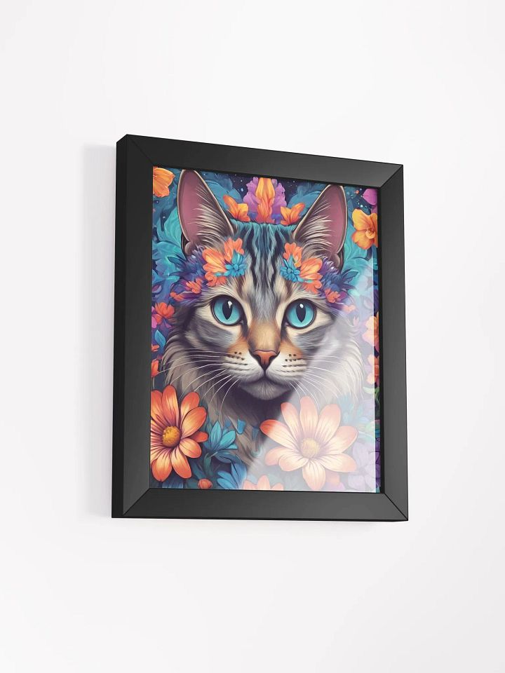 Floral Feline Fantasy Framed Poster product image (2)