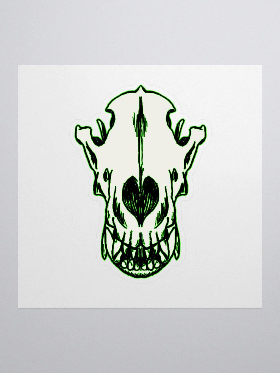 Neon Wolfskull Sticker product image (1)