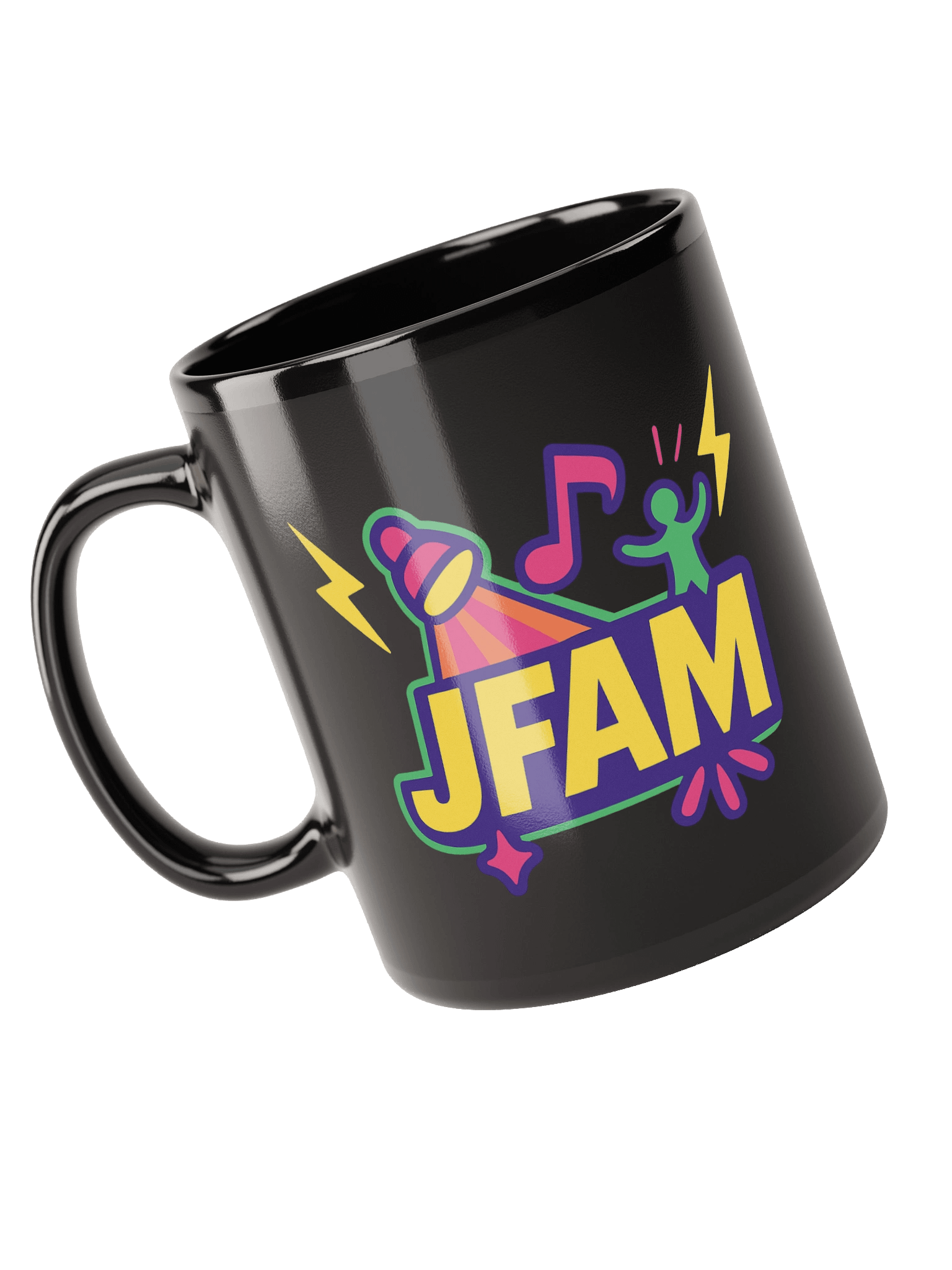 JFAM Vibrant Logo Black Mug product image (6)
