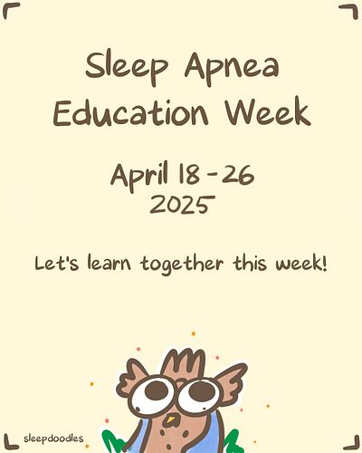 It’s #SleepApneaEducationWeek (April 18–26)!
Thank you for organising this important awareness initiative @apneapartners and ...