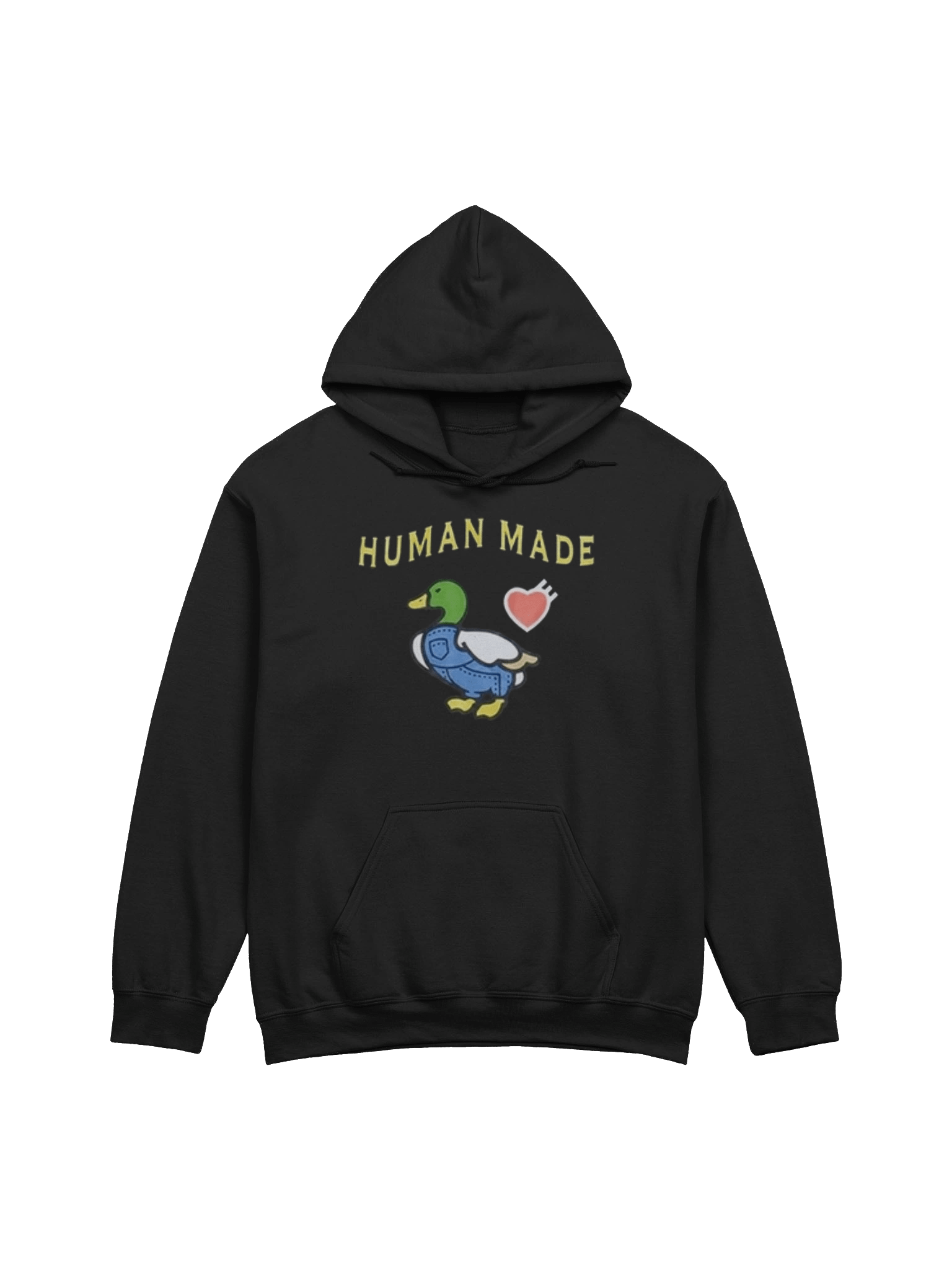 Human Made Duck Graphic Black Hoodie with Back Text Print product image (1)