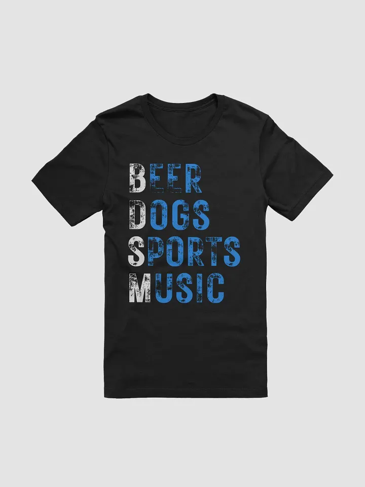 Beer Dogs Sports Music T-Shirt - Funny Blue BDSM Gift Tee product image (1)