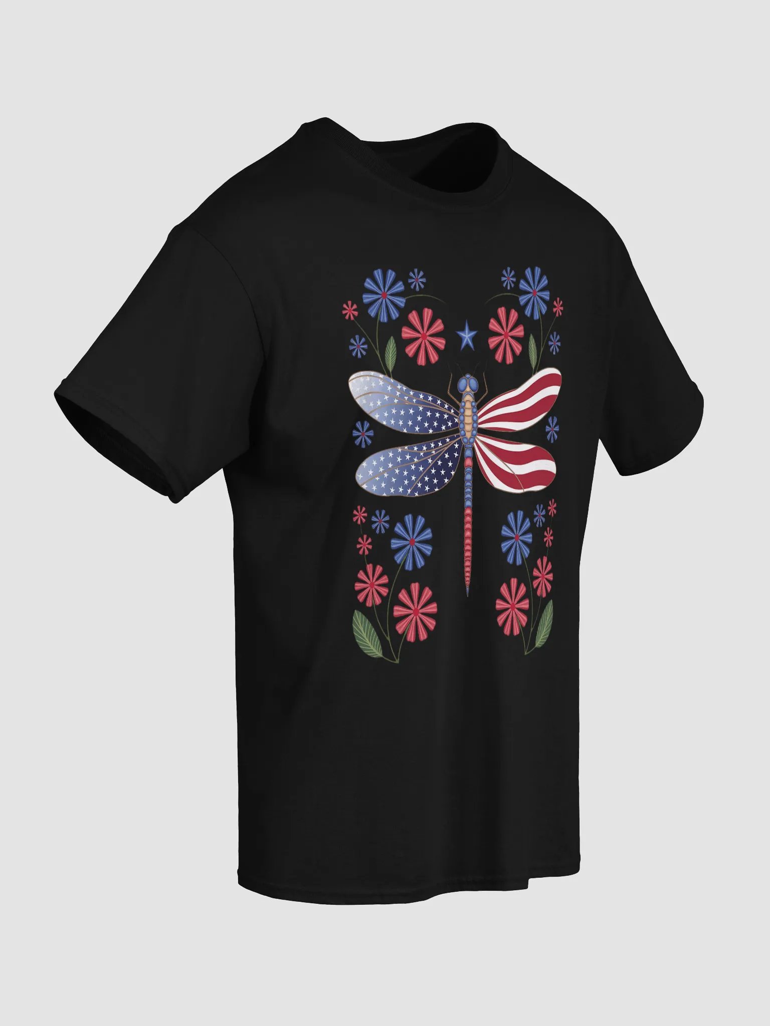 Party Like It’s 1776 T-Shirt - Patriotic Dragonfly American Flag Design product image (23)