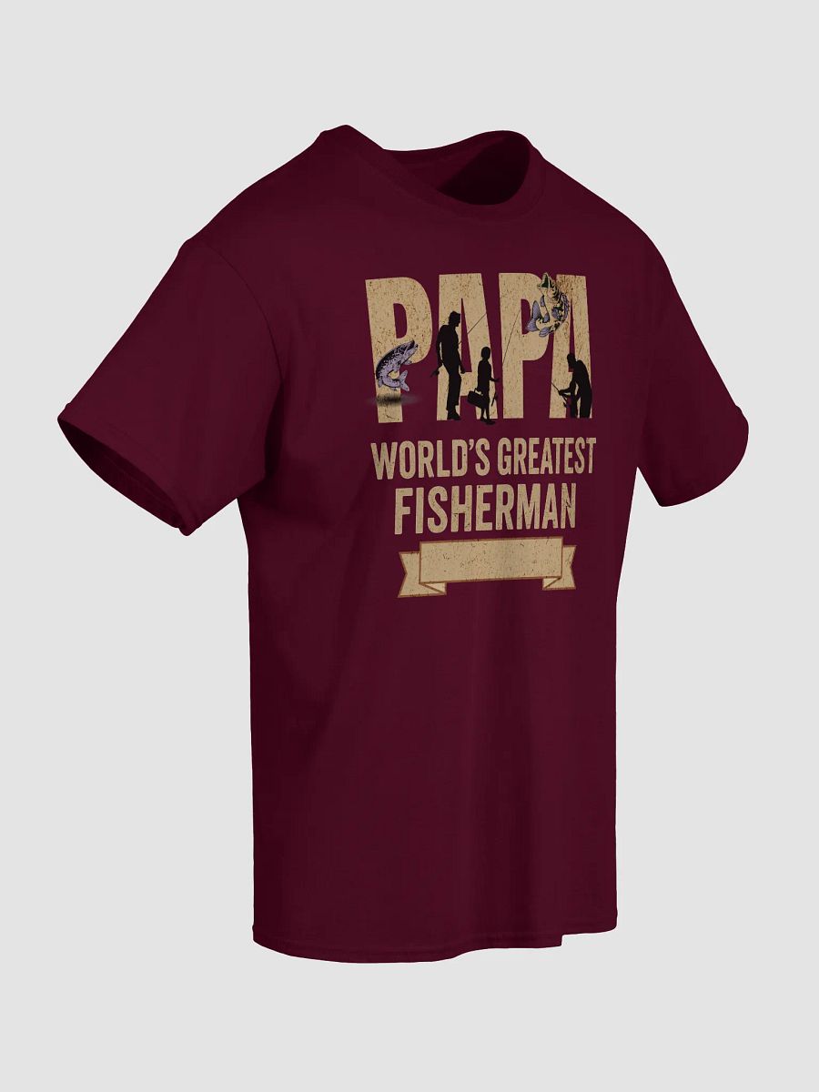 Papa Fisherman Vintage T-Shirt – World's Greatest Fisherman Retro Gift product image (2)