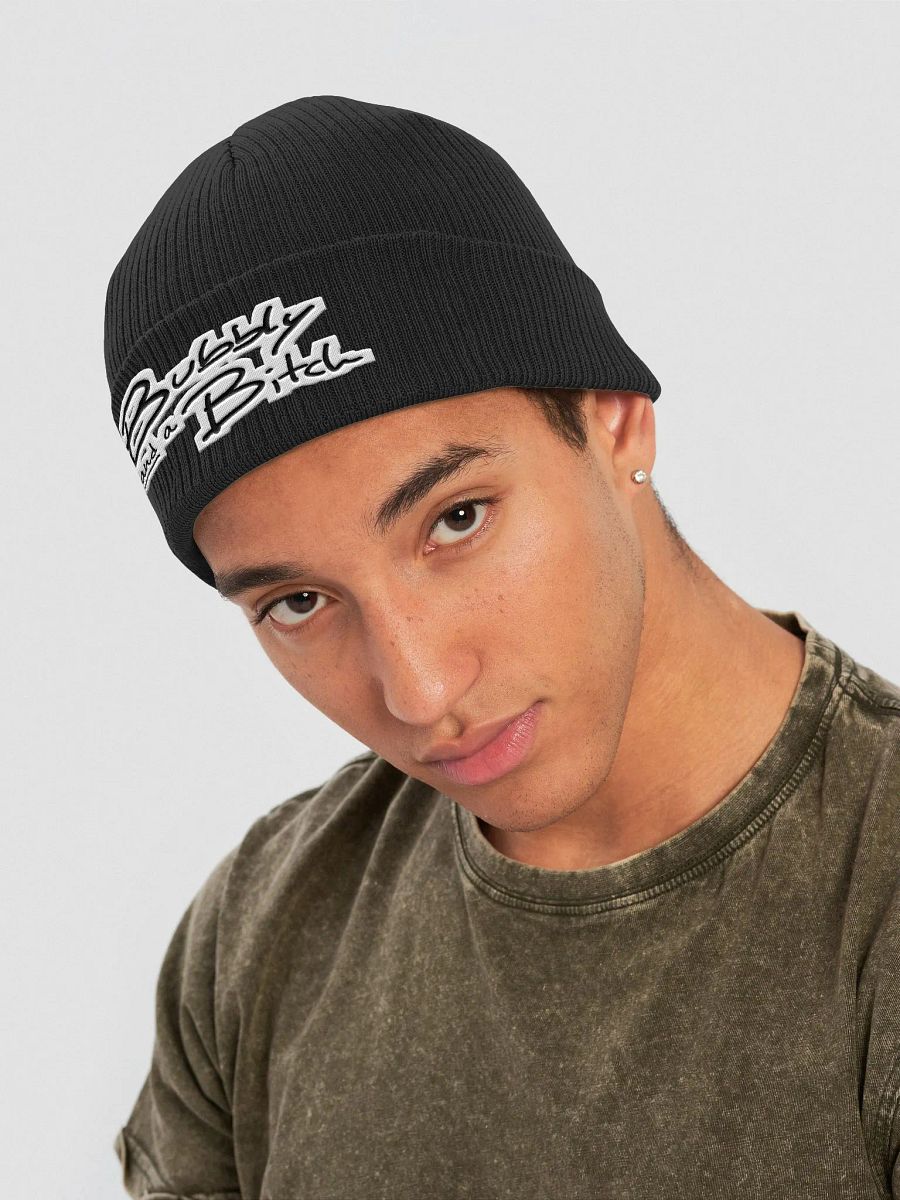 Bubbly and a B*tch (bubble design) organic cotton beanie product image (15)