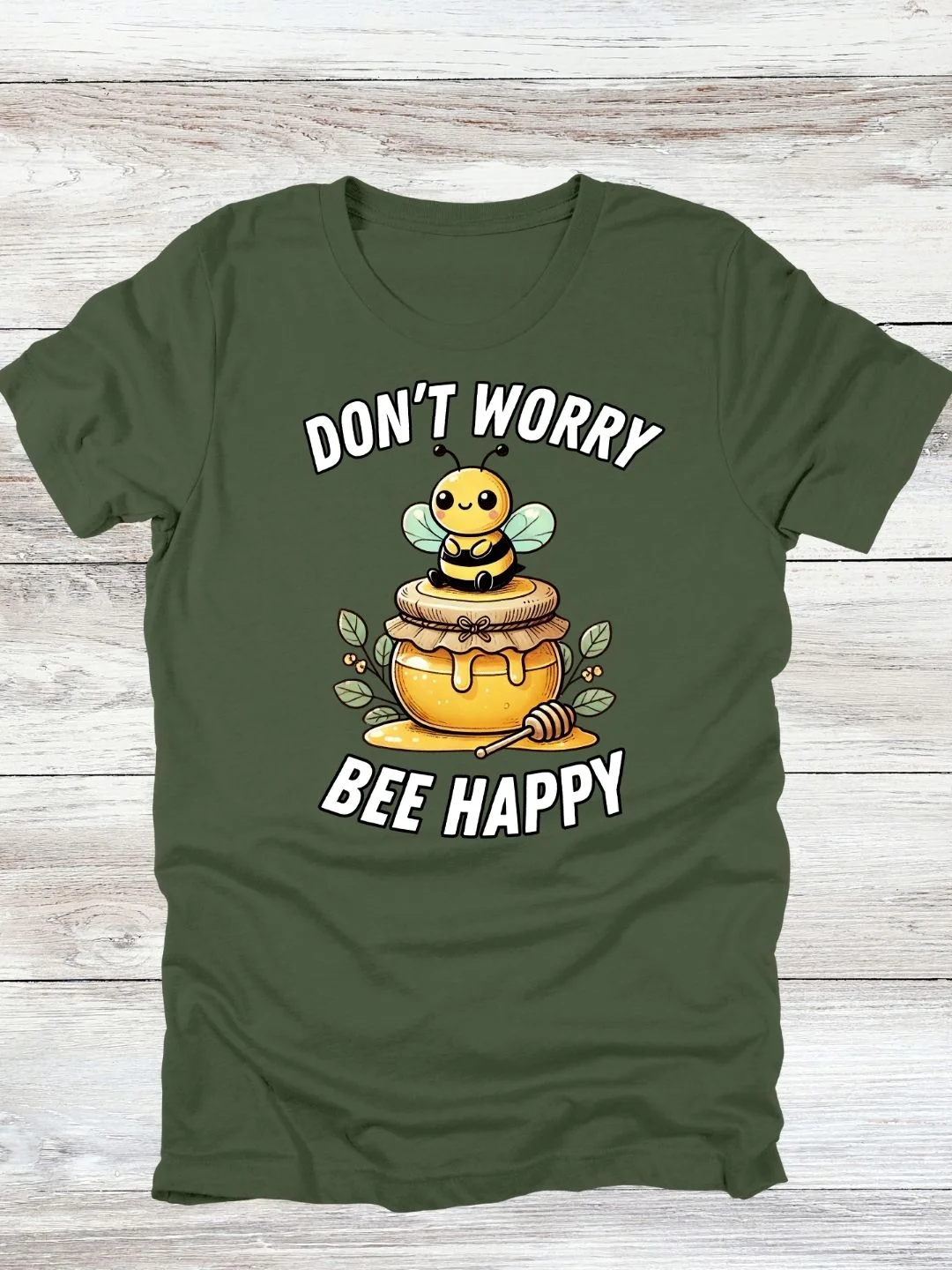 Don't Worry Bee Happy Honey Jar T-Shirt product image (10)