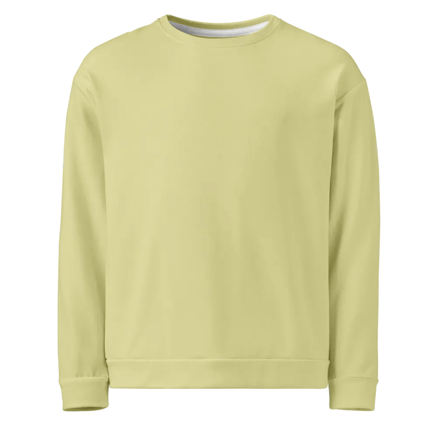 Plain Light Yellow True Summer Unisex Recycled Polyester Heavyweight Premium Sweatshirt by Treasure Pie product image (1)