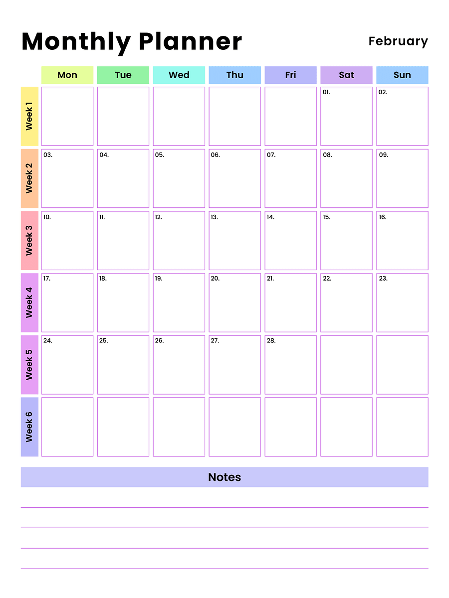 2025 Monthly Planner, 20 pages, Pink,blue floral design product image (9)