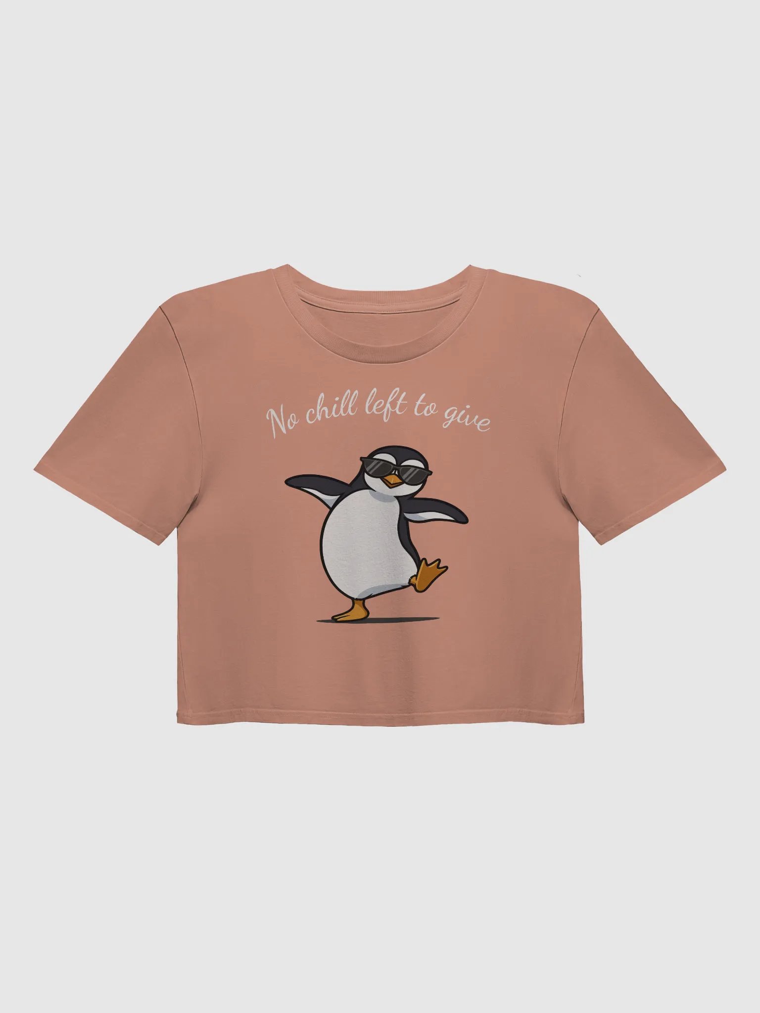 Funny Penguin Women's Crop Top - No Chill Left To Give Cool Design product image (1)