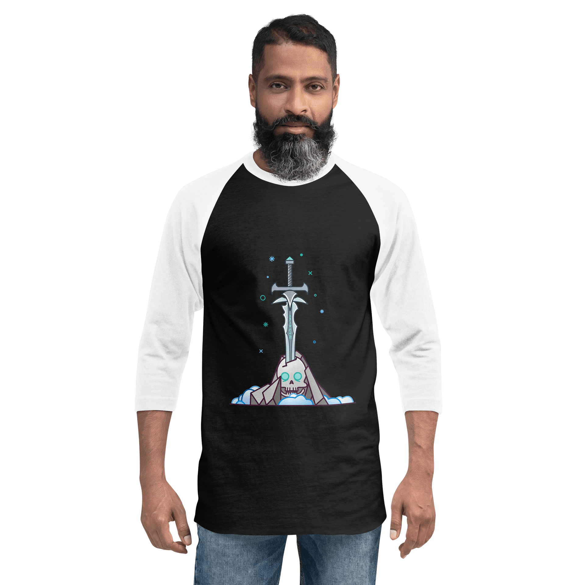 Sword in the Skull - Lich Variation - Baseball Tee product image (2)