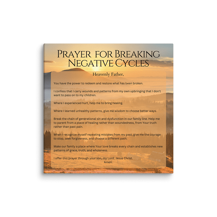 Prayer for Breaking Negative Cycles - Canvas product image (2)